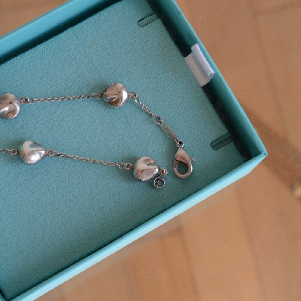 925 Sterling Silver 5 Bean Bracelet - Picture 3 of 8